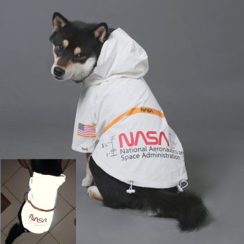 Brand Windproof And Rainproof NASA Reflective Space Suit Large Dog Raincoat Dog Pet Charge Clothes